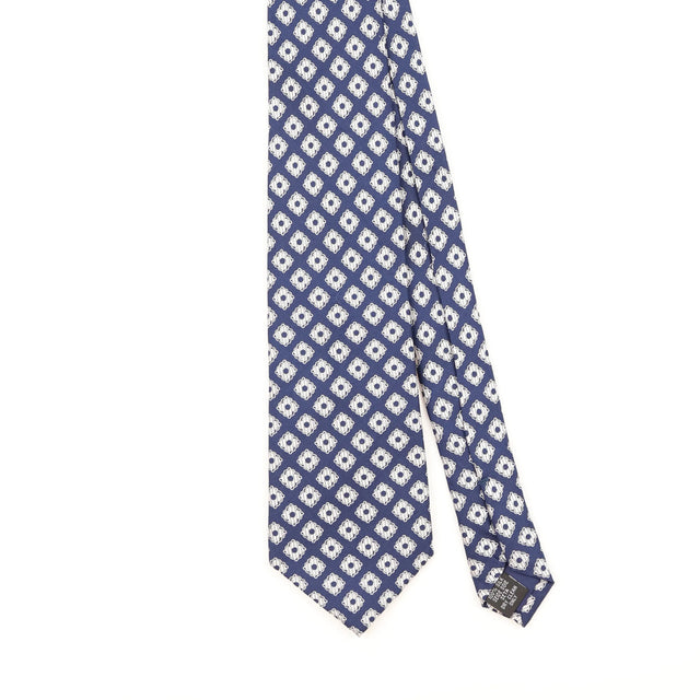 Front Detail of Vintage Hawes & Curtis Geometric Patterned Tie