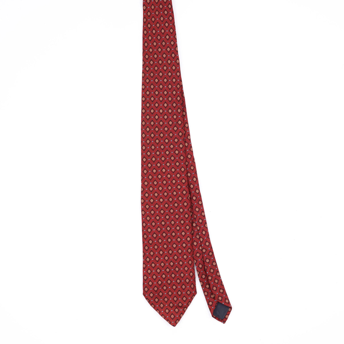 Front Front of Vintage 1990's Brooks Brothers Foulard Geometric Patterned Tie