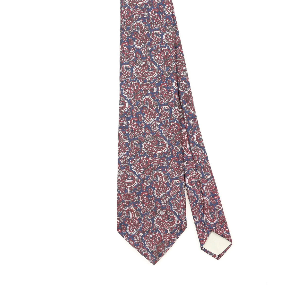 Front Front Detail of Vintage 1990's Hardy Amies Paisley Patterned Tie