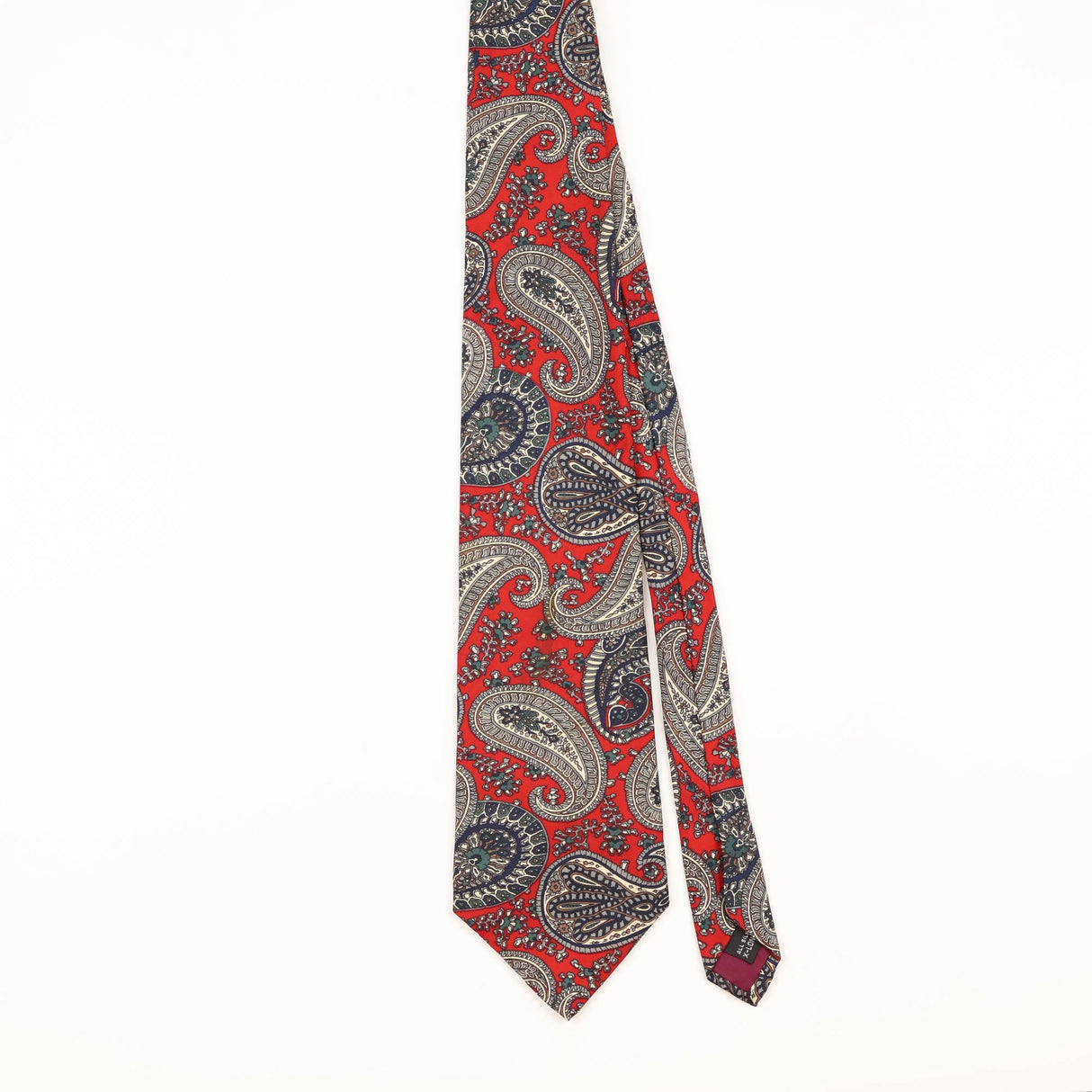 Front of Vintage 1990's Paisley Patterned Tie