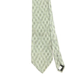 Front Front Detail of Vintage 1990's Pierre Cardin Check Patterned Tie