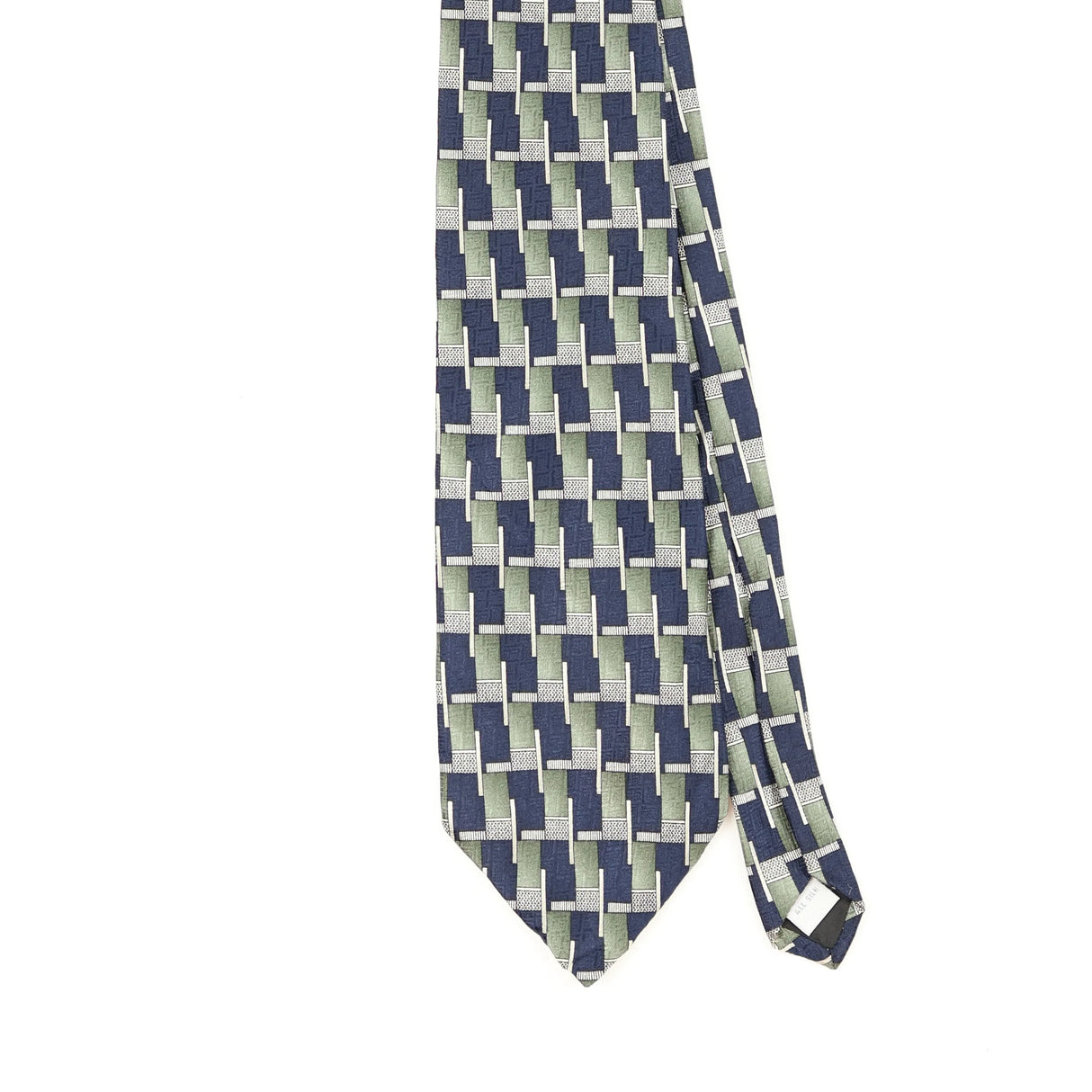 Front Front Detail of Vintage 1990's Pierre Cardin Geometric Patterned Tie