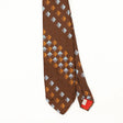 Front Front Detail of Vintage 1980's Geometric Patterned Tie