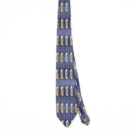 Front Front of Vintage Ketch Geometric Patterned Tie