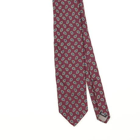 Front Detail of Vintage 1990's Robert Talbott Paisley Patterned Tie