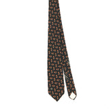 Front Front of Vintage 1990's Valentino Cherries Geometric Patterned Tie