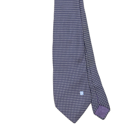 Front Front Detail of Vintage 1980's Pierre Cardin Polka Dot Patterned Tie