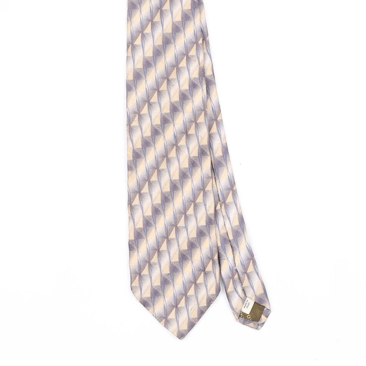 Front Front Detail of Vintage 1990's Pronto Uomo Geometric Patterned Tie
