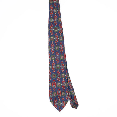 Front Front of Vintage 1990's Bill Blass Geometric Patterned Tie