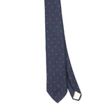 Front Front Detail of Vintage 1990's Christian Dior Foulard Geometric Patterned Tie