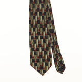 Front Detail of Vintage 1990's Geometric Patterned Tie