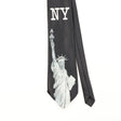 Front Detail of Vintage 1990's Rene Chagal I Love NY Cartoon Patterned Tie