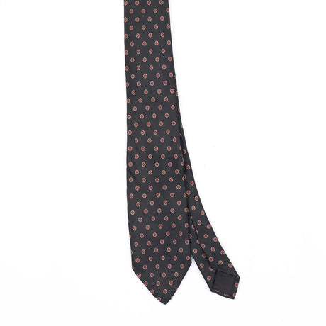 Front Front Detail of Vintage 1990's Polka Dot Patterned Tie