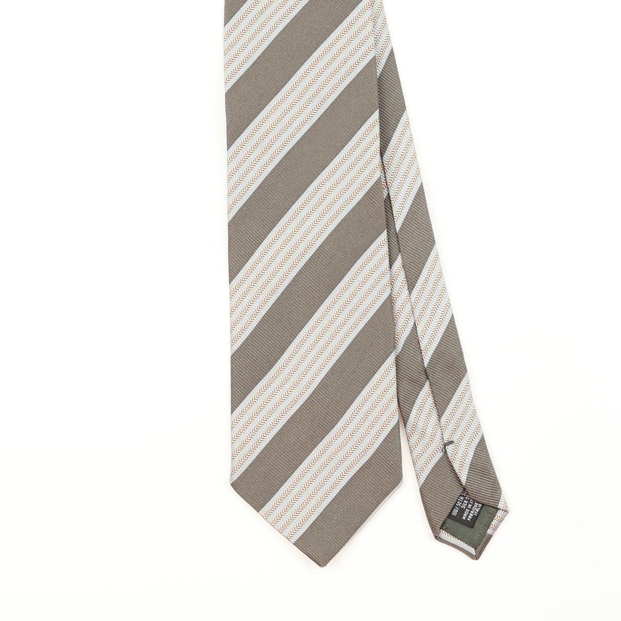 Front Detail of Vintage 1990's Giorgio Armani Striped Patterned Tie