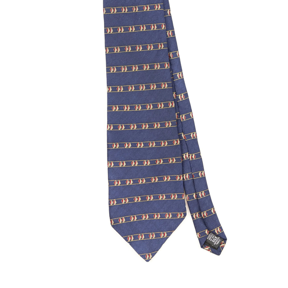 Front Front Detail of Vintage Etienne Aigner Striped Patterned Tie