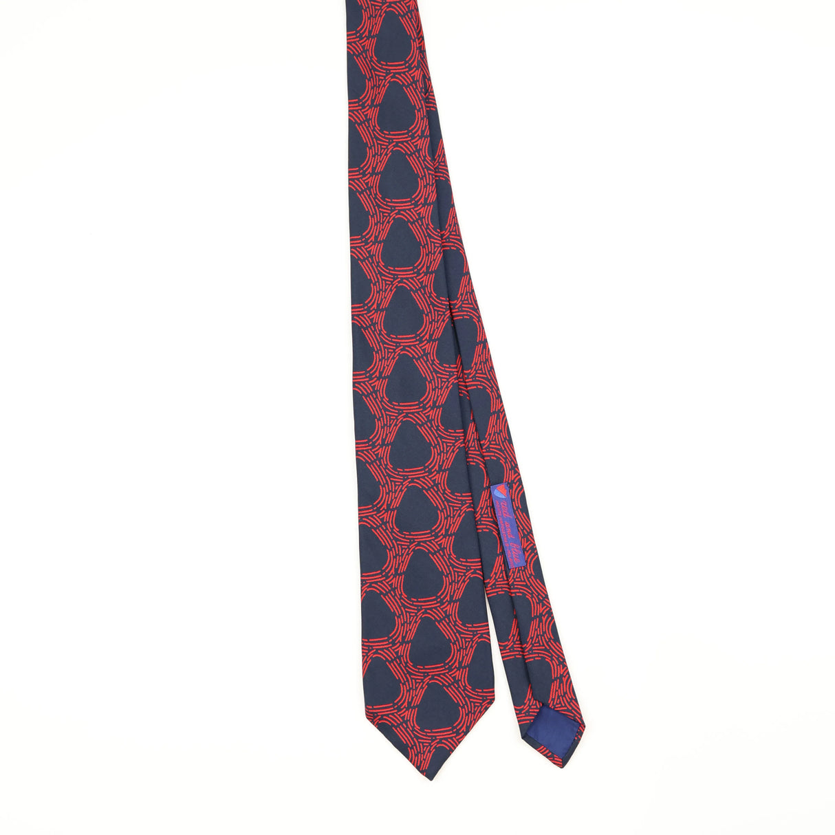 Front Front of Vintage 1980's Geometric Patterned Tie