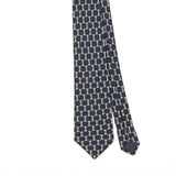 Front Detail of Vintage 1990's Lanvin Geometric Patterned Tie