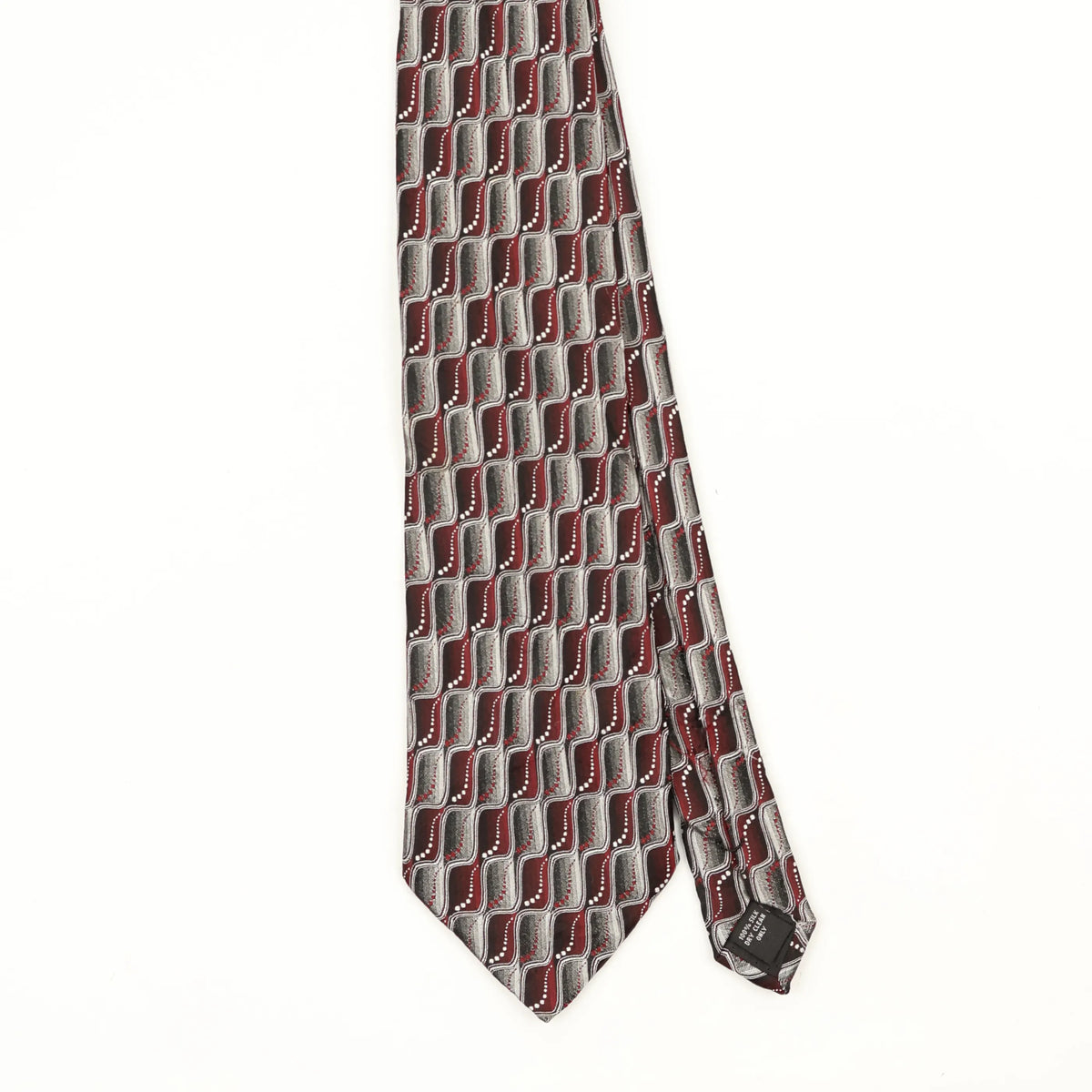 Front Front Detail of Vintage Pierre Cardin Geometric Patterned Tie
