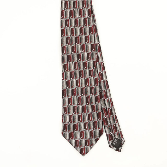 Front Front Detail of Vintage Pierre Cardin Geometric Patterned Tie
