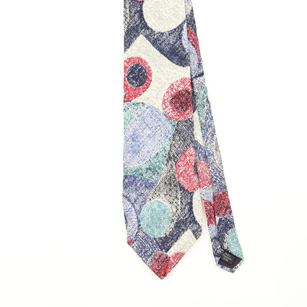Front Front Detail of Vintage 1910's Marina Di Carrara Abstract Patterned Tie