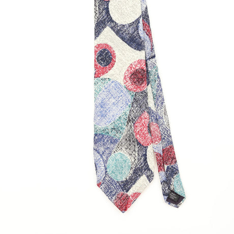 Front Front Detail of Vintage 1910's Marina Di Carrara Abstract Patterned Tie