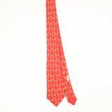 Front Front of Vintage 1990's Hermès Giraffe Animal Print Patterned Tie