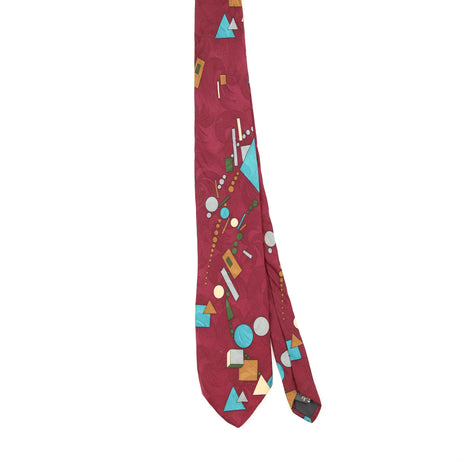 Front Front of Vintage 1990's Shapes Geometric Patterned Tie