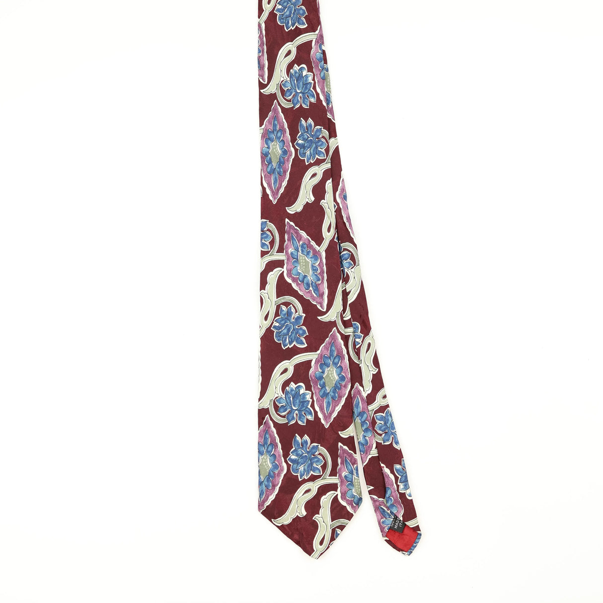 Front Front of Vintage 1990's Ted Lapidus Floral Patterned Tie
