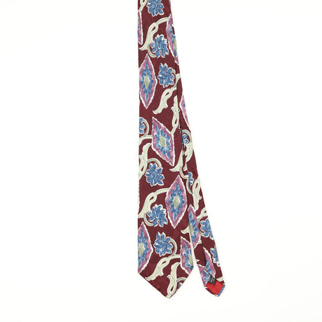 Front Front of Vintage 1990's Ted Lapidus Floral Patterned Tie