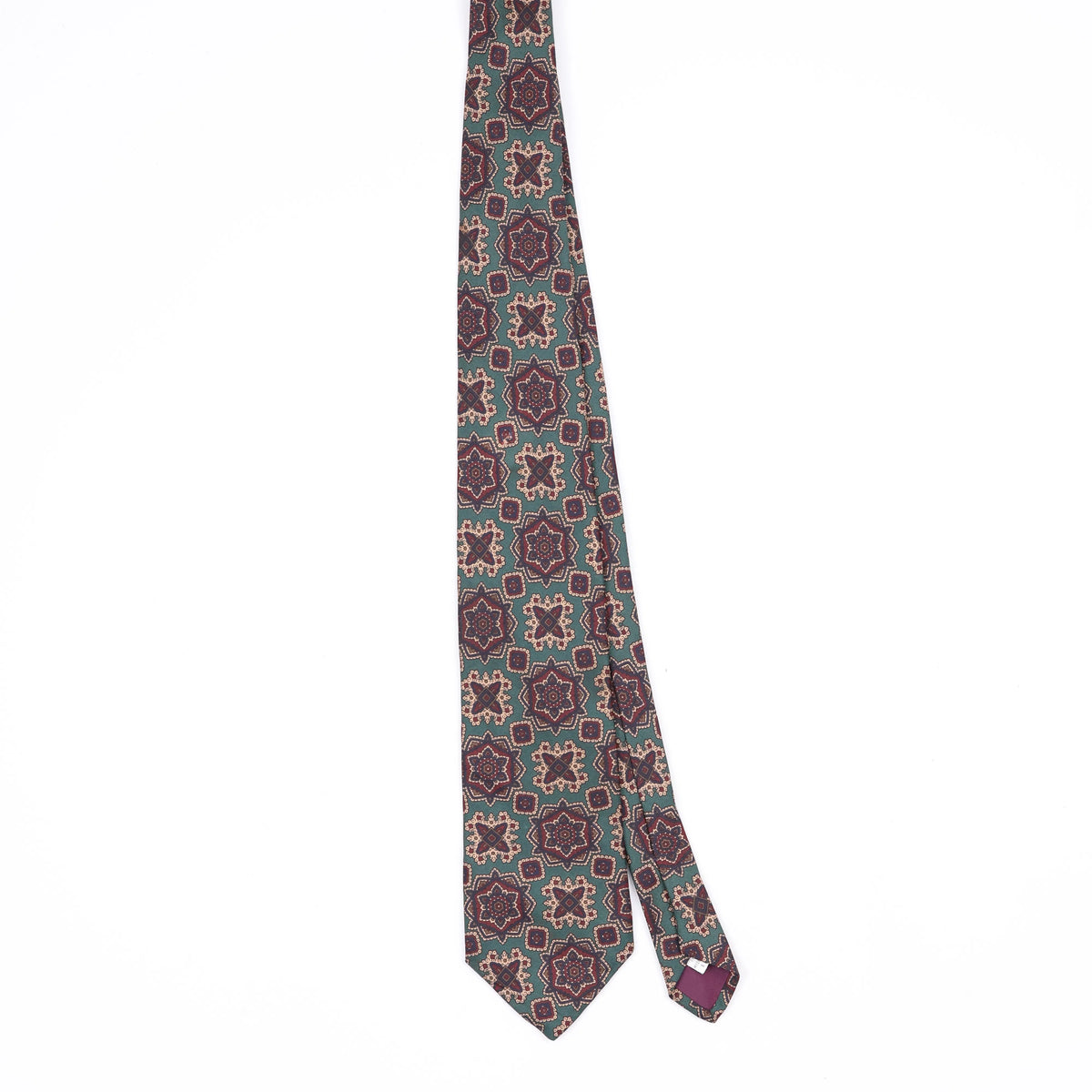 Front Front of Vintage 1990's Evan Picone Mosaic Geometric Patterned Tie