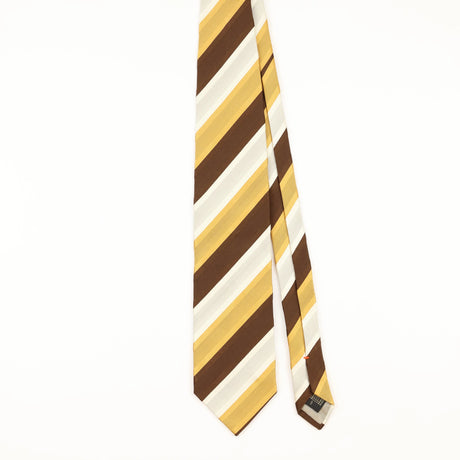 Front of Vintage 1980's Ermenegildo Zegna Striped Patterned Tie