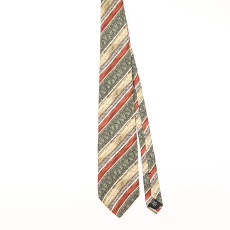 Front of Vintage Bill Blass Striped Patterned Tie