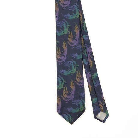 Front Detail of Vintage 1980's Abstract Patterned Tie