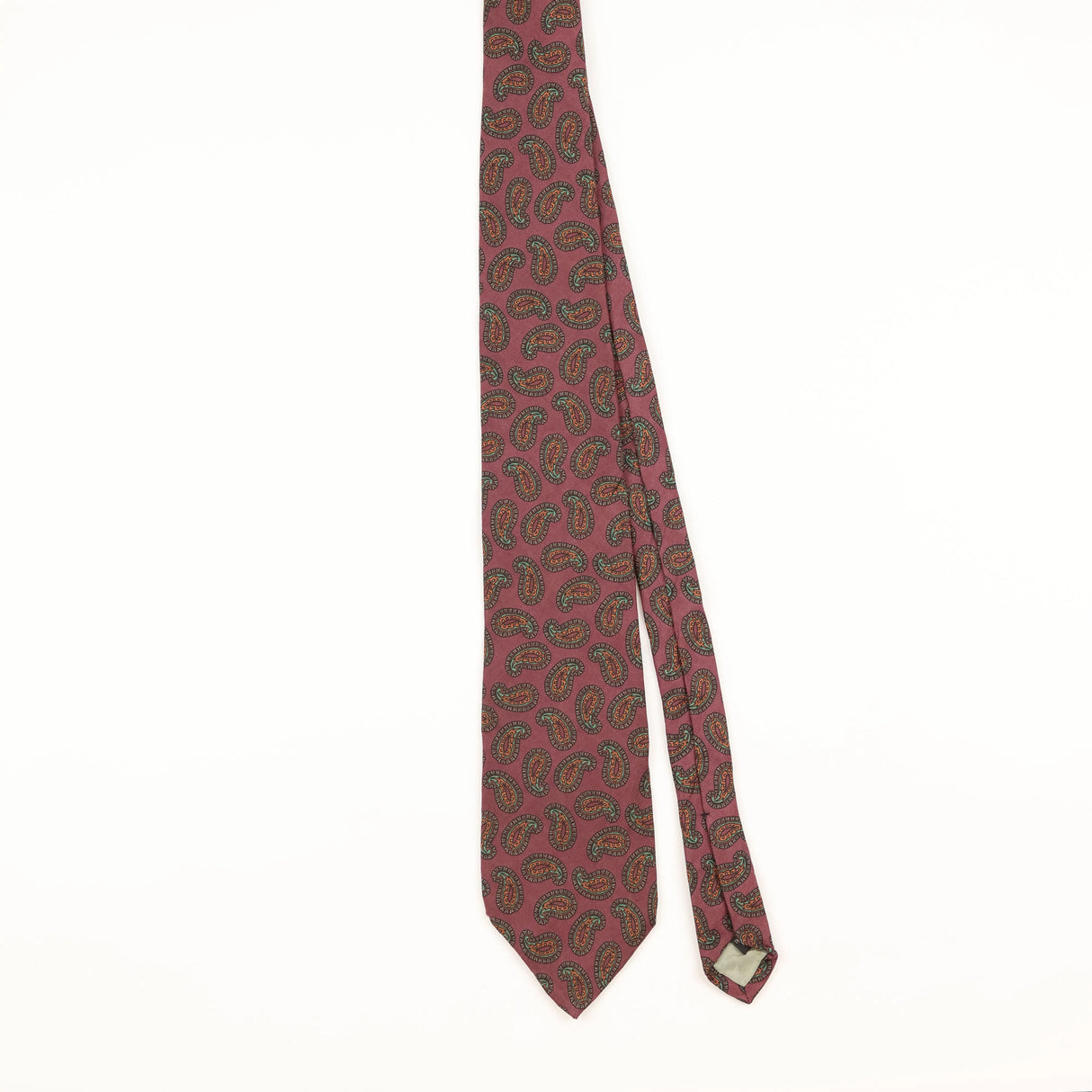 Front of Vintage 1990's Stafford Paisley Patterned Tie