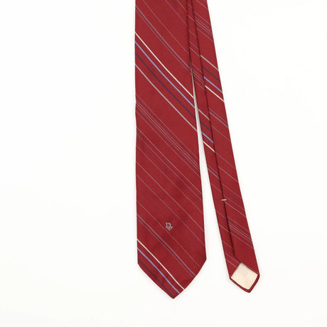 Front Detail of Vintage Christian Dior Striped Patterned Tie