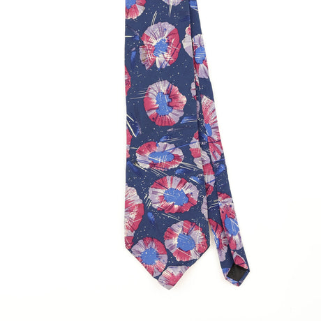 Front Front Detail of Vintage 1990's Don Loper Floral Patterned Tie