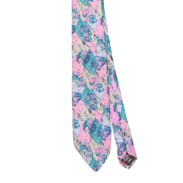 Front Front Detail of Vintage 1990's Abstract Patterned Tie