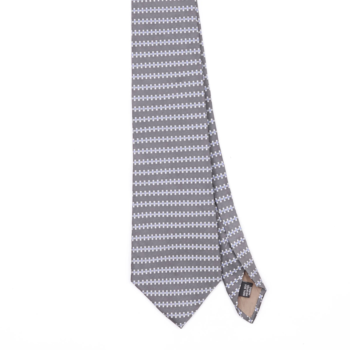 Front Front Detail of Vintage 1990's Perry Ellis Geometric Patterned Tie