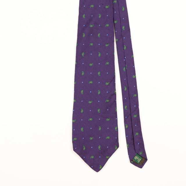 Front Detail of Vintage Ralph Lauren Paisley Patterned Tie