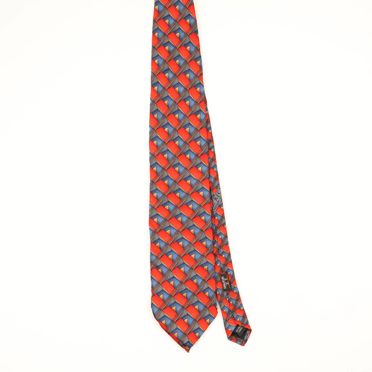Front Front of Vintage 1990's Jz Richards Geometric Patterned Tie