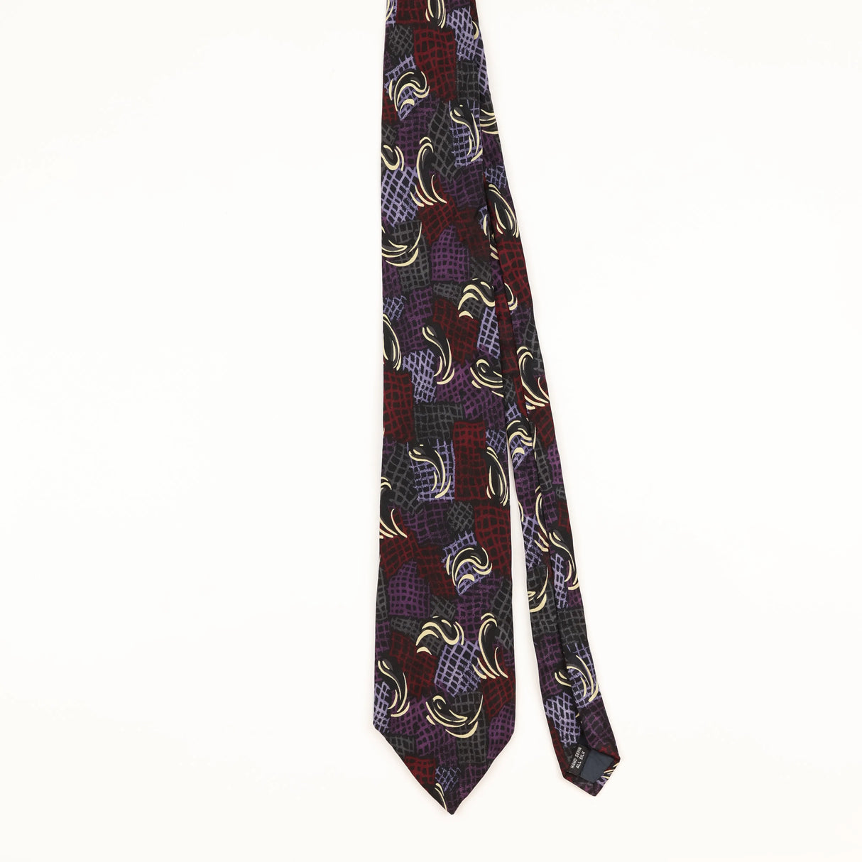 Front of Vintage 1990's Geometric Patterned Tie