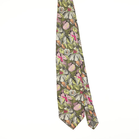 Front Front of Vintage 1990's Carnaval De Venise Floral Patterned Tie