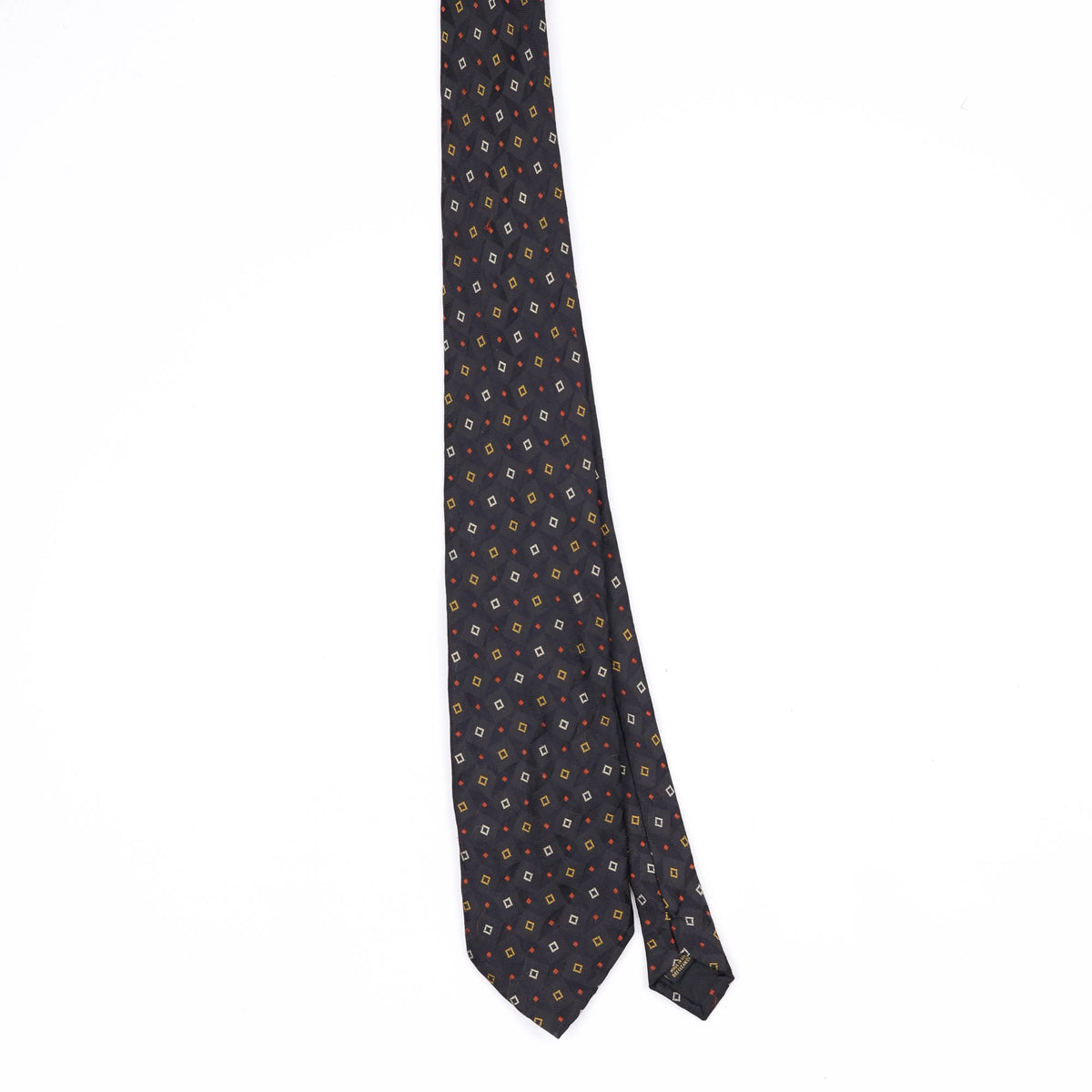 Front Front of Vintage 1990's Square Geometric Patterned Tie