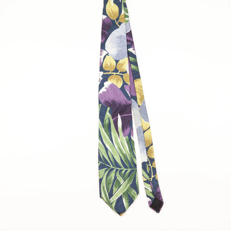 Front of Vintage 1980's Floral Patterned Tie