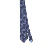 Front of Vintage 1980's Tootal Feather Geometric Patterned Tie
