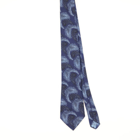 Front of Vintage 1980's Tootal Feather Geometric Patterned Tie