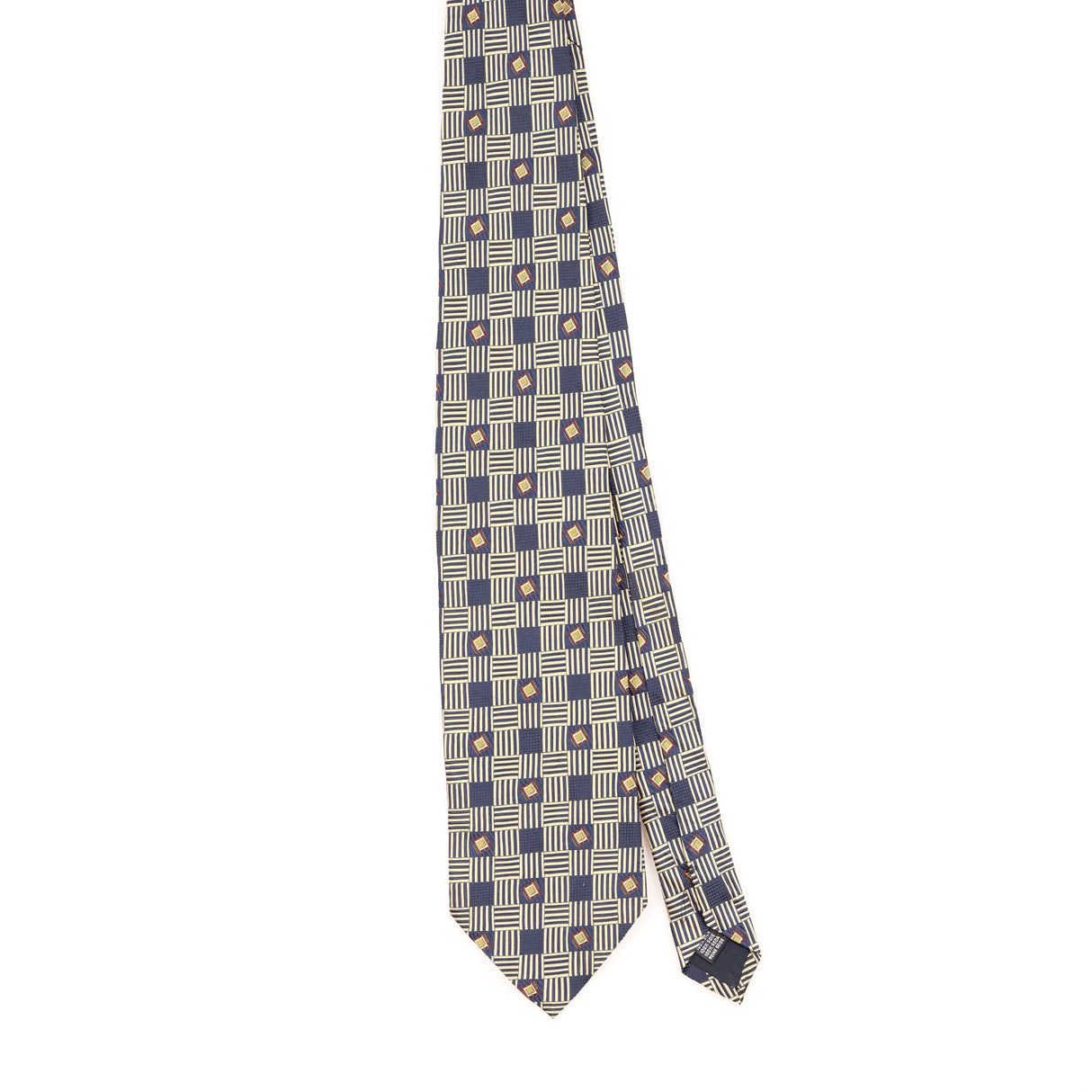 Front of Vintage 1990's Geometric Patterned Tie