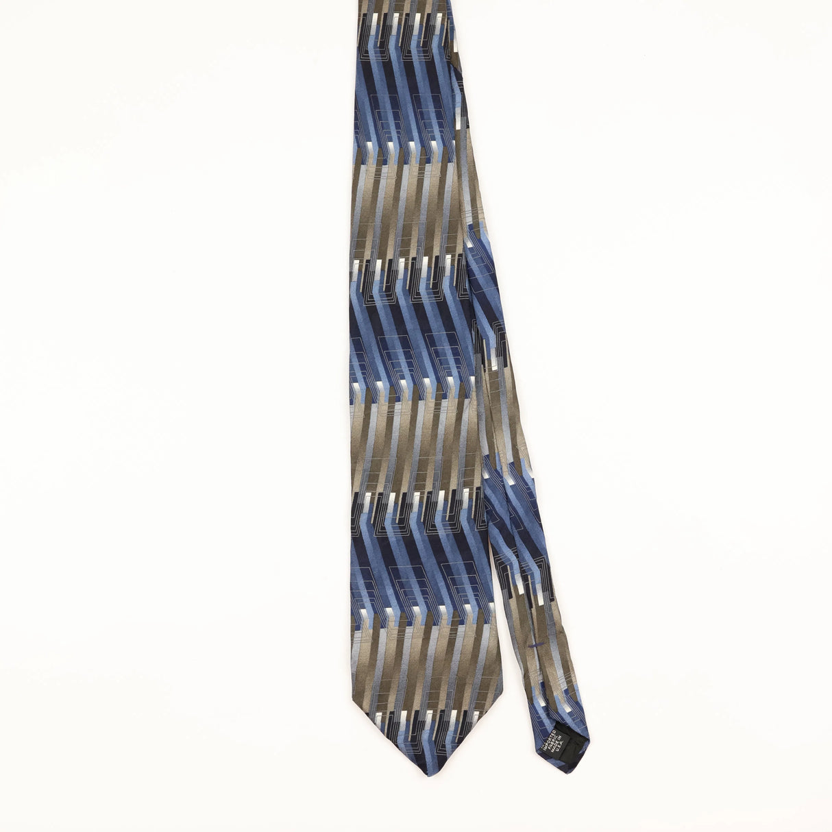 Front of Vintage 1990's Murano Geometric Patterned Tie