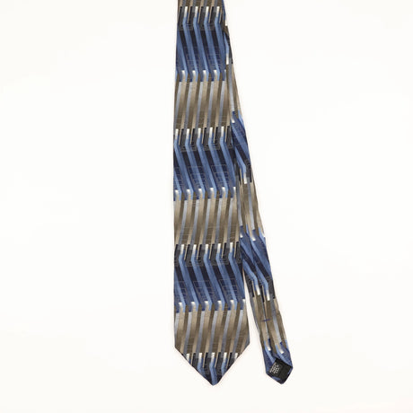 Front of Vintage 1990's Murano Geometric Patterned Tie