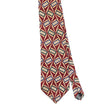 Front Front Detail of Vintage 1990's Bill Blass Geometric Patterned Tie